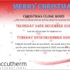 Christmas Closure 2020